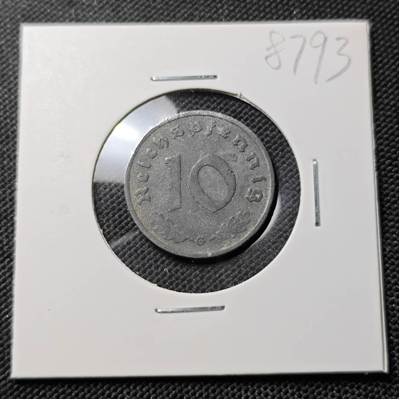 KK钱币收藏小铺  第387期  2月预留时间 周末发货  1940德国10芬尼