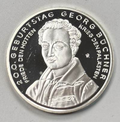 S&S Numismatic世界钱币-拍卖 第118期  - 德国2013年 格奥尔格·毕希纳诞辰200周年 10欧元精制纪念银币 16克625银