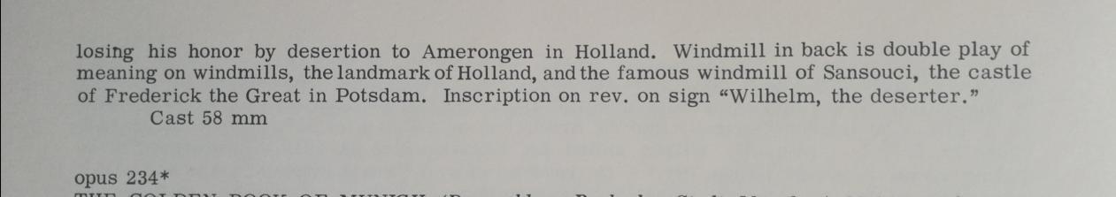 掌中浮雕-藏着的欧洲第048场 NGC MS64 : 1918年腓特烈大帝&逃兵威廉二世，58mm，歌茨目录#233
