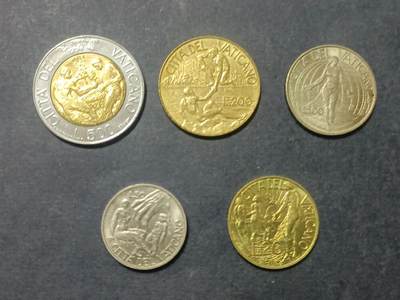 【游宝包邮场】蛇年第105期 纸钞硬币卡牌综合场[一] - 梵蒂冈🇻🇦 1998年(MCMXCVIII)纪念套币