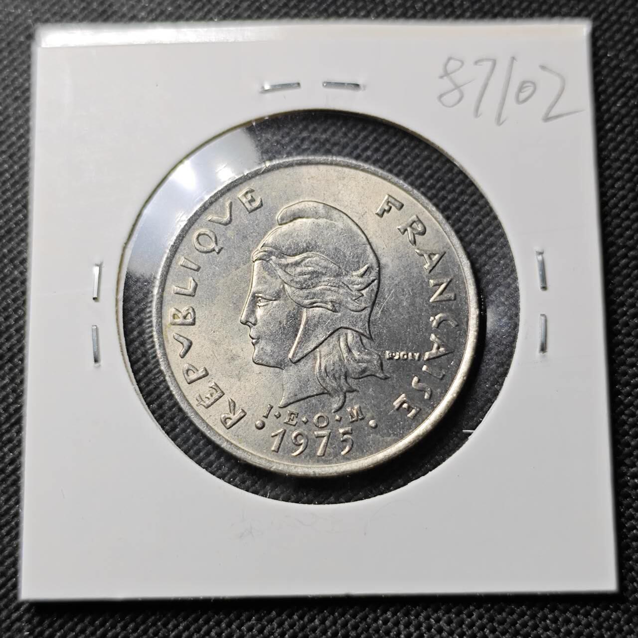 KK钱币收藏小铺  第387期  2月预留时间 周末发货  法属波利尼西亚20法郎 好品