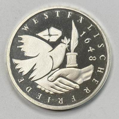 S&S Numismatic世界钱币-拍卖 第118期  - 德国1998年 威斯特伐利亚和约 10马克精制纪念银币 15.5克925银