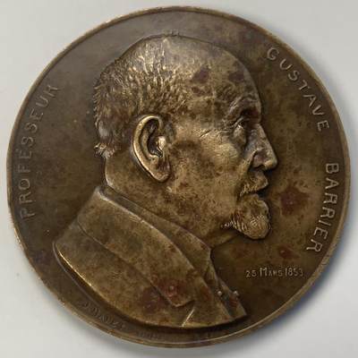 掌中浮雕-藏着的欧洲第048场 - 1933年法国医生大铜章，70mm，140g