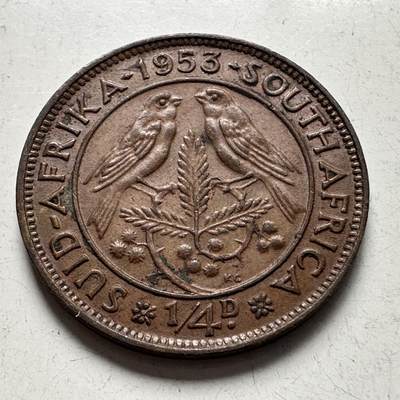 🌹外币初藏🌹🐯2026年第4场  每周二四六晚8️⃣点 接代拍 - 南非1953年1/4便士