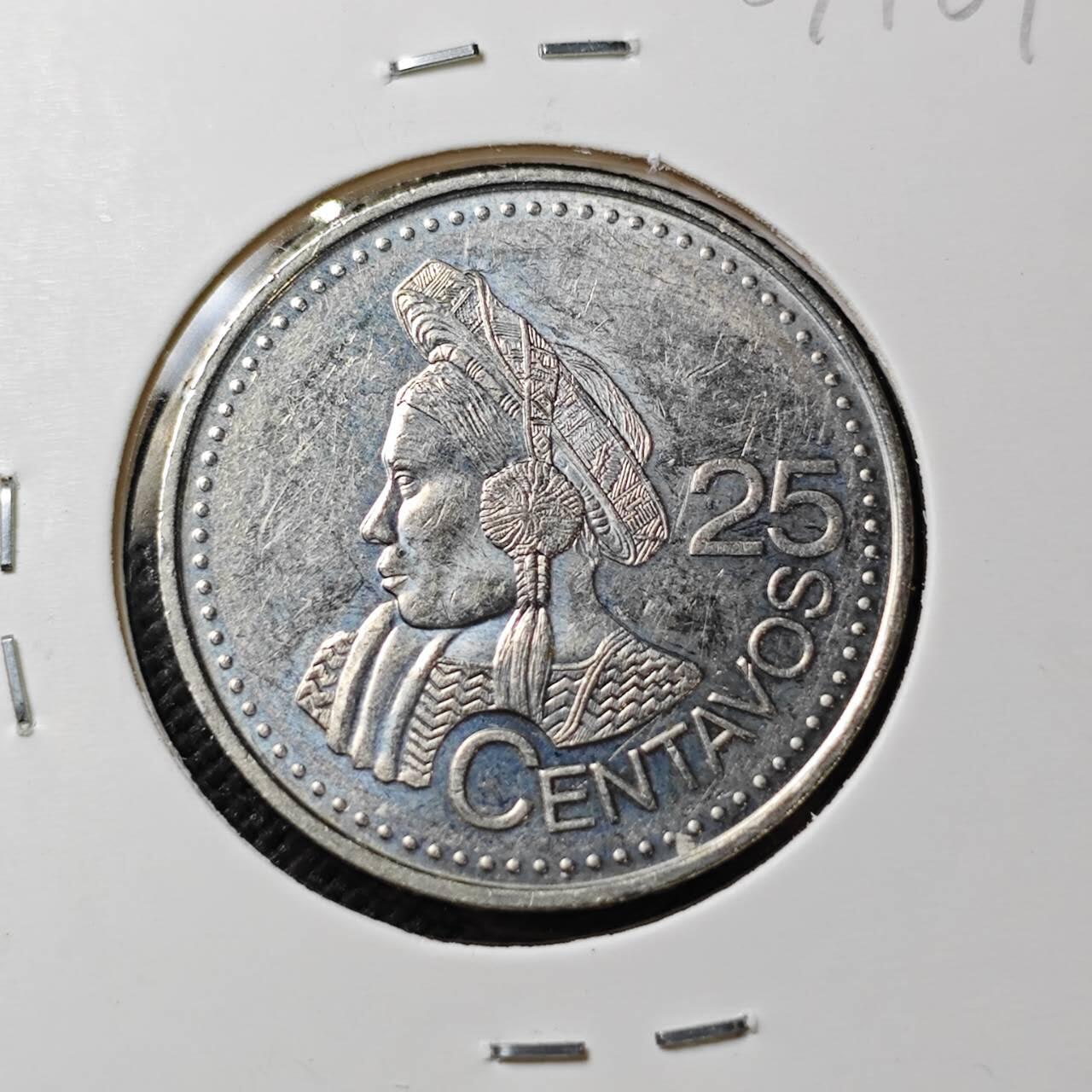 KK钱币收藏小铺  第387期  2月预留时间 周末发货  2000危地马拉25分