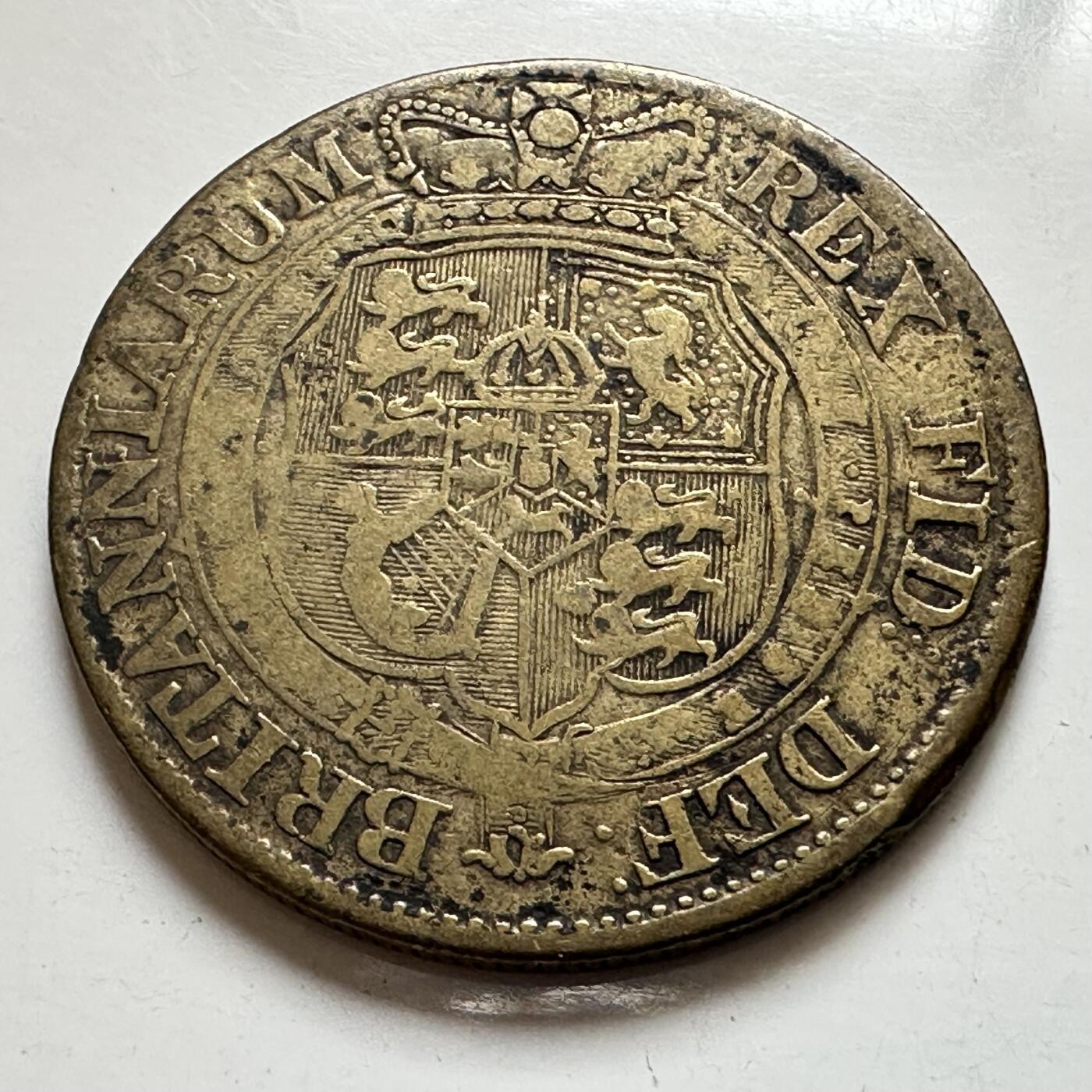 🌹外币初藏🌹🐯2026年第4场  每周二四六晚8️⃣点 接代拍 英国1819年乔三半克郎 铜质私铸币 代用币