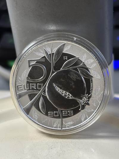 第187期拍卖 - 意大利2023年人口发展5欧纪念银币，925银，18克，发行4000枚