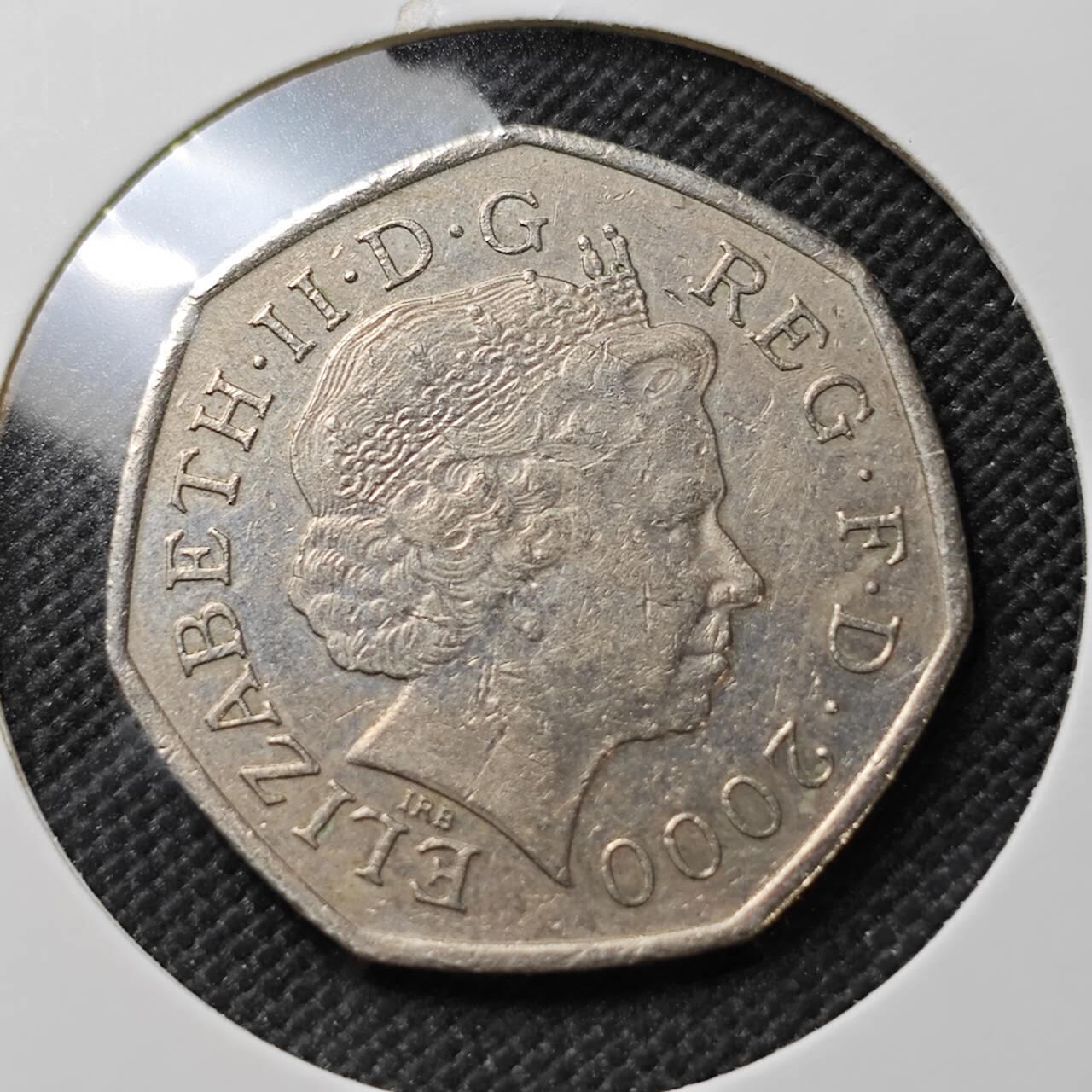 KK钱币收藏小铺  第387期  2月预留时间 周末发货  英国50便士纪念币