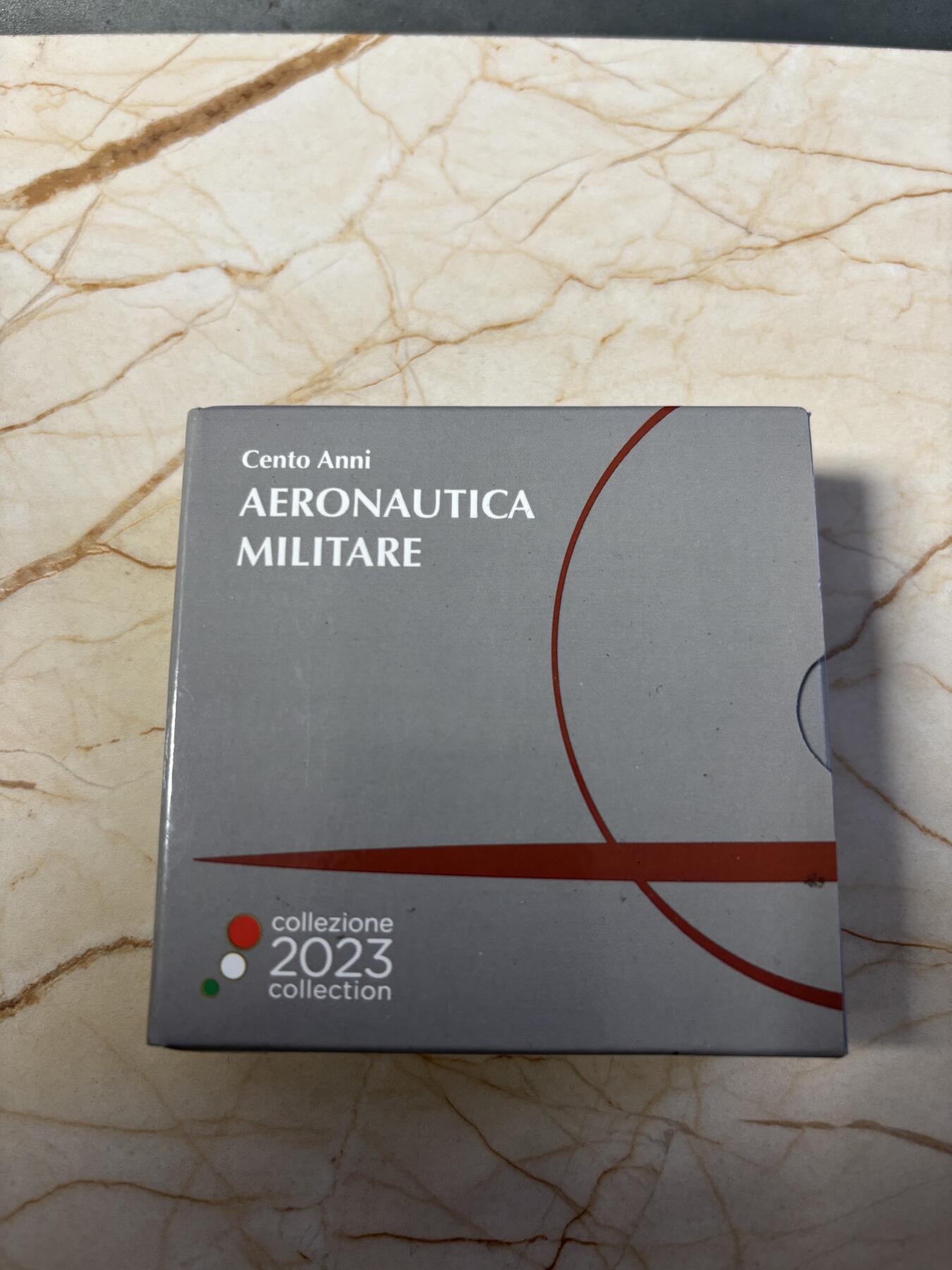 第187期拍卖 意大利2023年空军成立100年5欧彩色纪念银币，925银，18克，发行5000枚