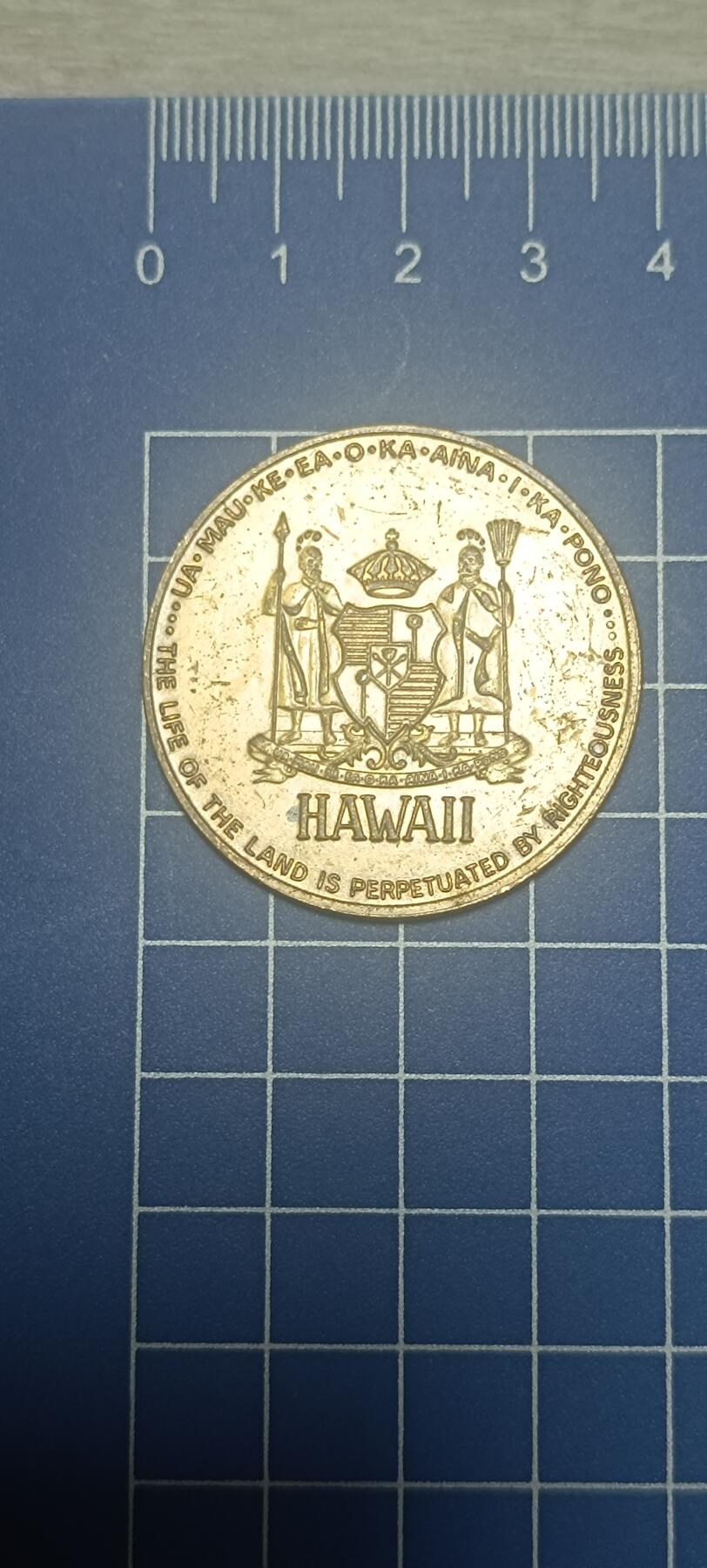 万国钱币阁第二场 美国夏威夷黄铜镀金纪念代币（图片仅供参考，不一定百分百准确）