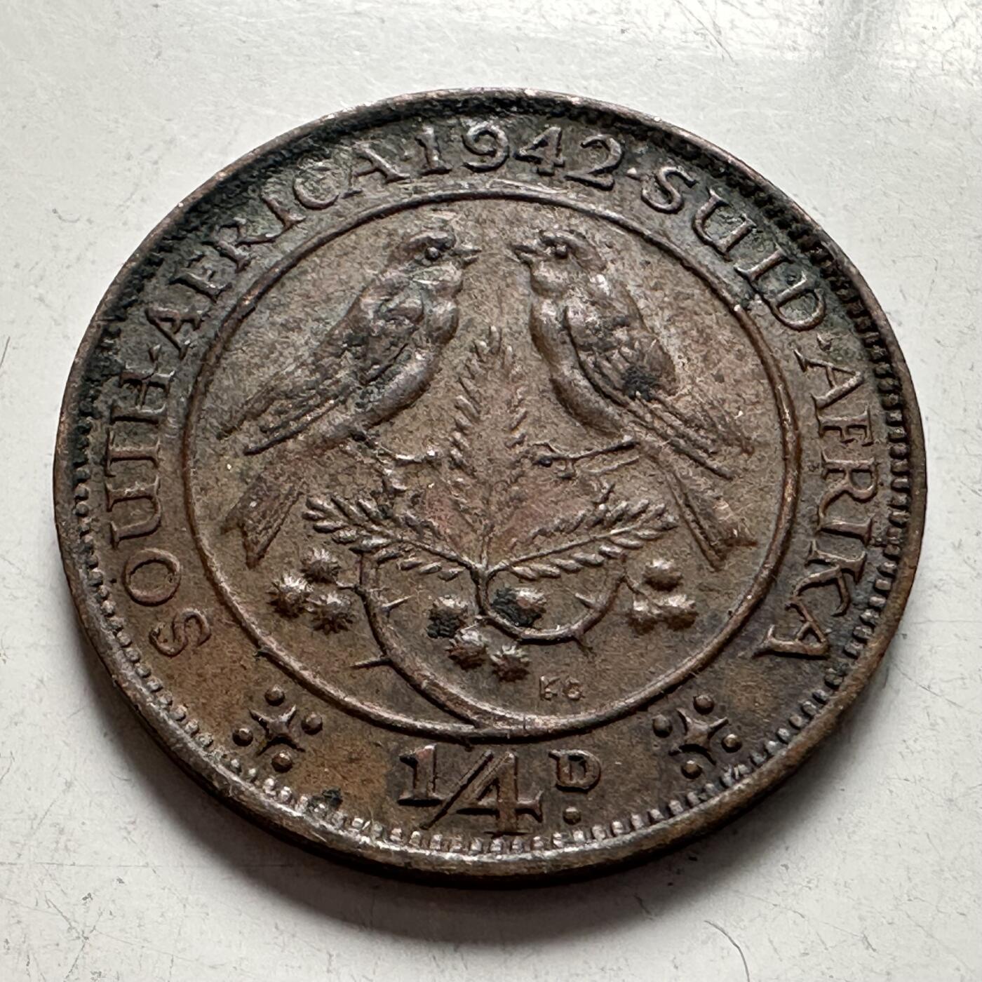 🌹外币初藏🌹🐯2026年第4场  每周二四六晚8️⃣点 接代拍 南非1942年1/4便士