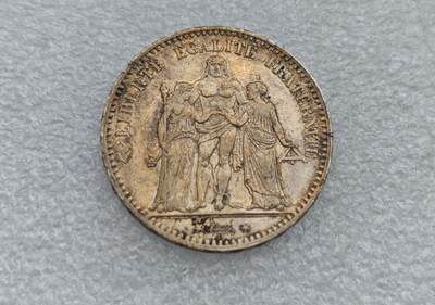 瓶子🏺第224期拍卖会 -  1876年法国大力神5法郎银币  老包浆