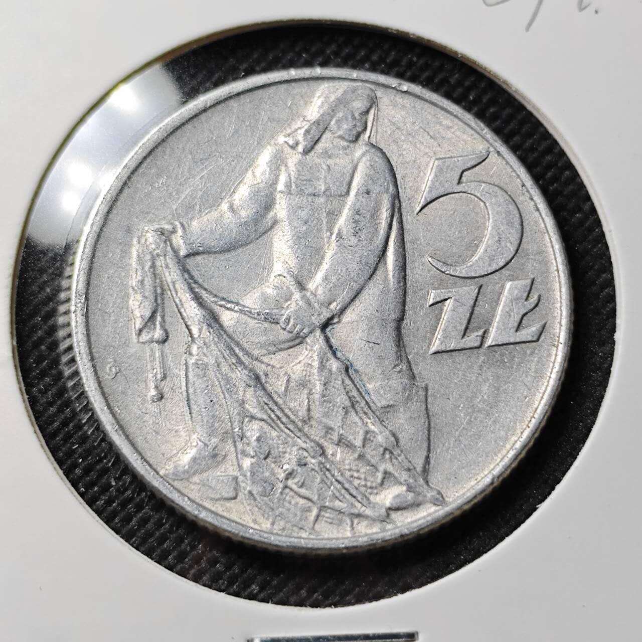 KK钱币收藏小铺  第387期  2月预留时间 周末发货  1974波兰5兹罗提