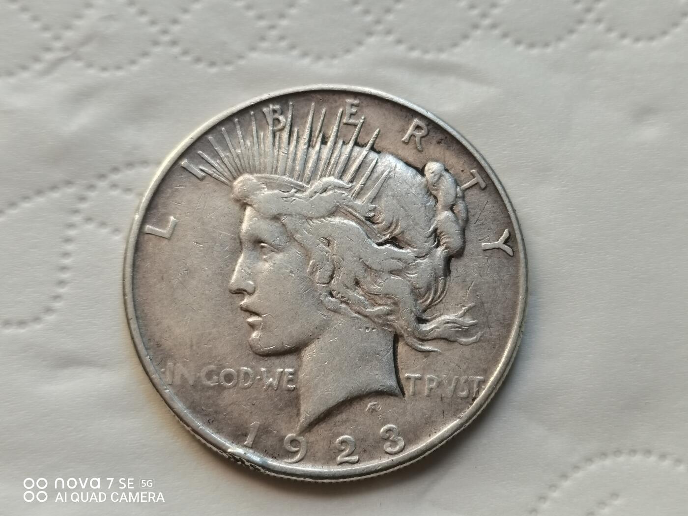 外国外币 1923年美国和平鸽大银币