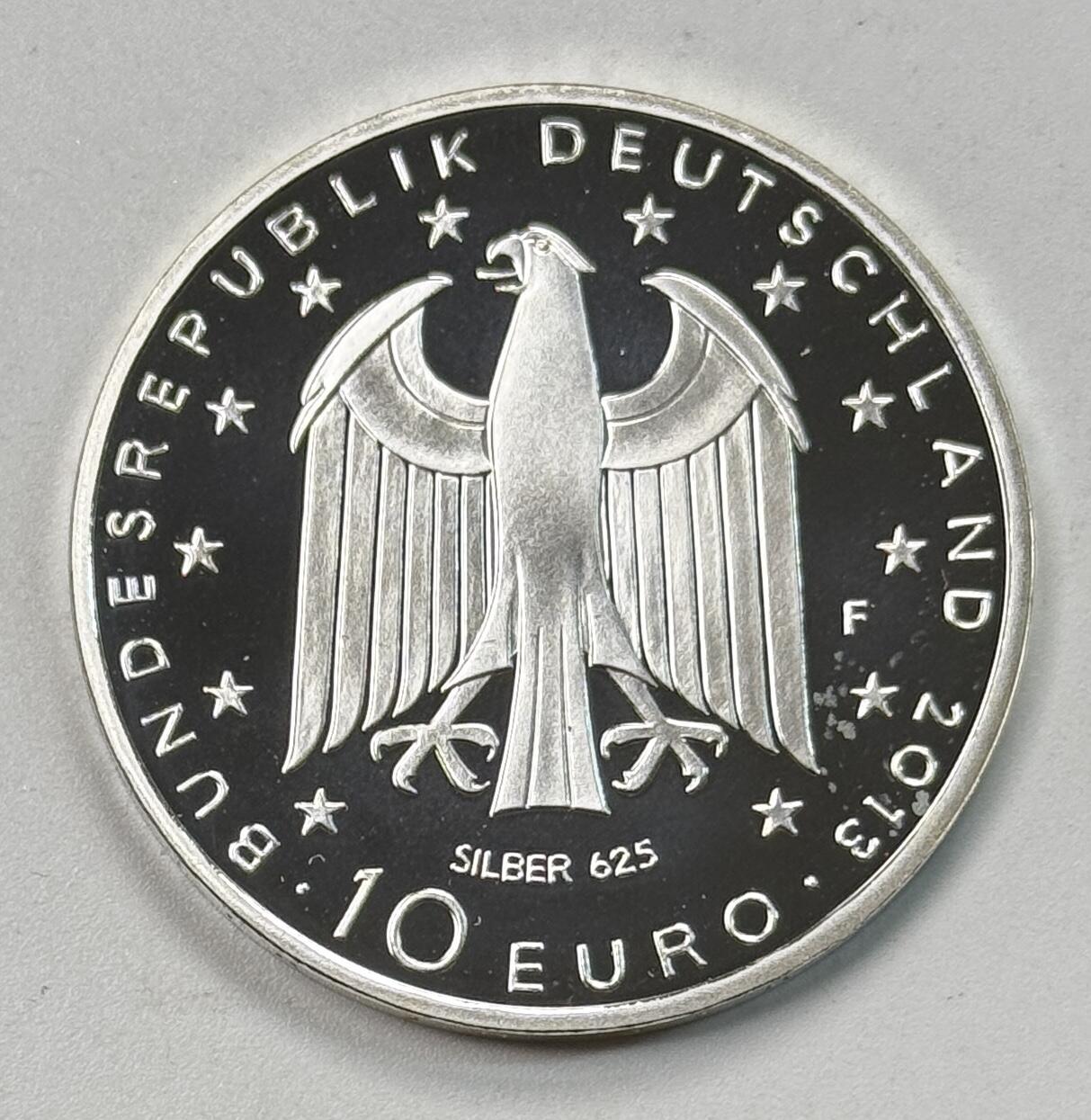 S&S Numismatic世界钱币-拍卖 第118期  德国2013年 格奥尔格·毕希纳诞辰200周年 10欧元精制纪念银币 16克625银