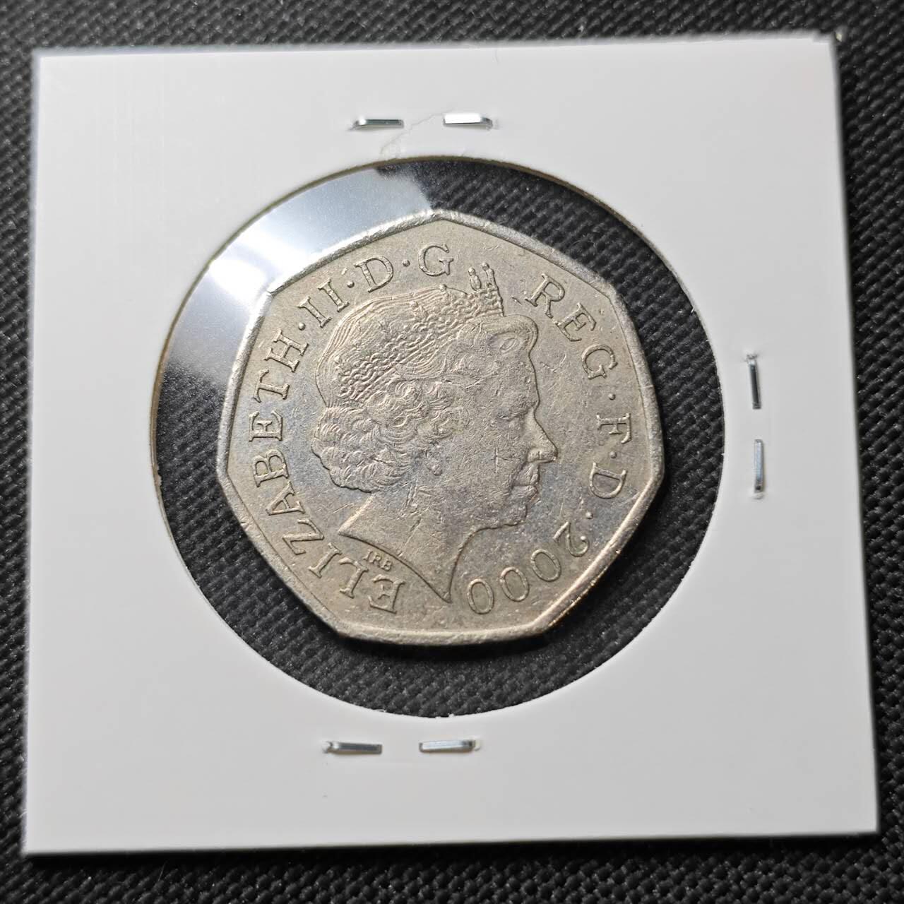 KK钱币收藏小铺  第387期  2月预留时间 周末发货  英国50便士纪念币