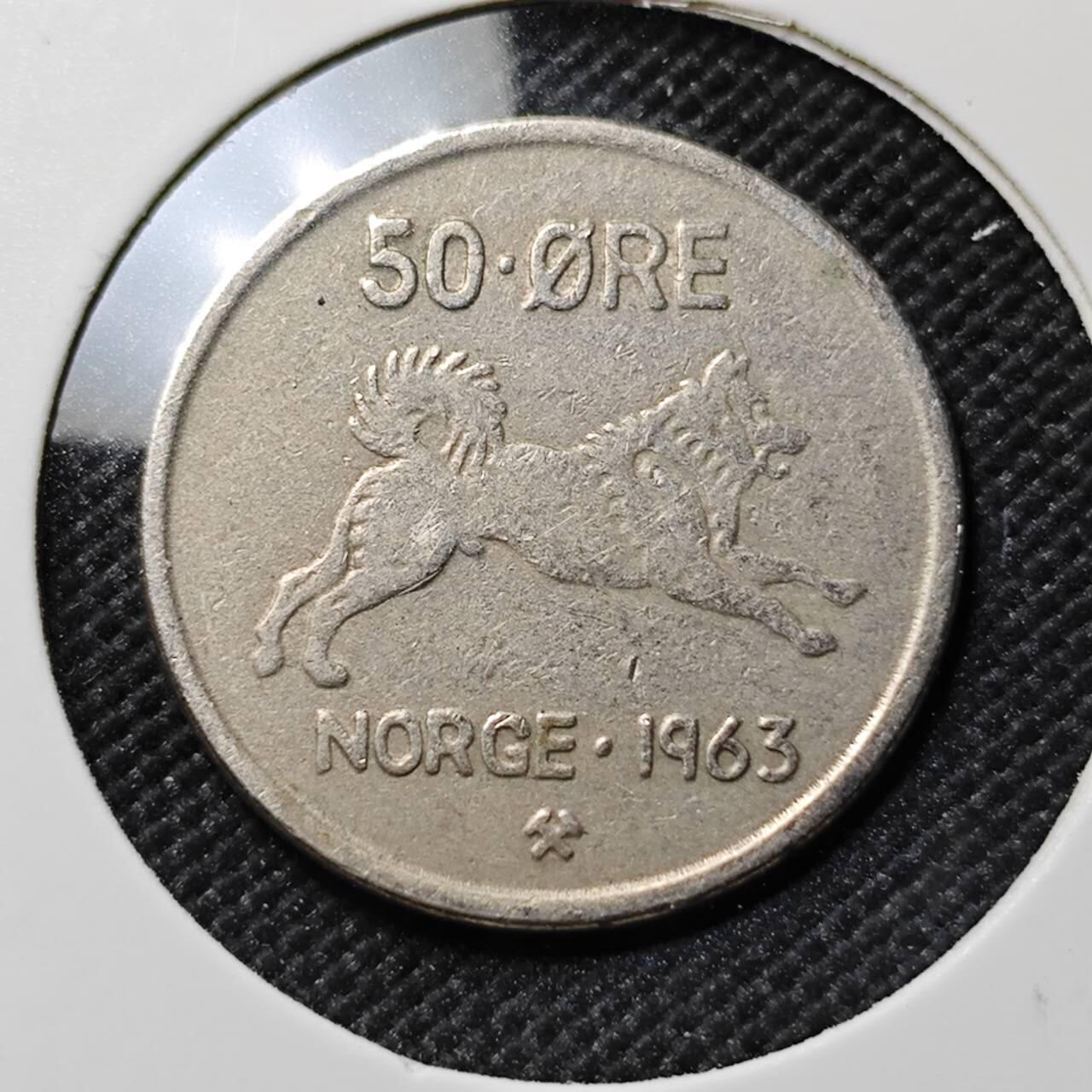 KK钱币收藏小铺  第387期  2月预留时间 周末发货  挪威50欧尔 动物版