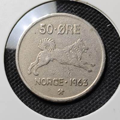 KK钱币收藏小铺  第387期  2月预留时间 周末发货 -  挪威50欧尔 动物版