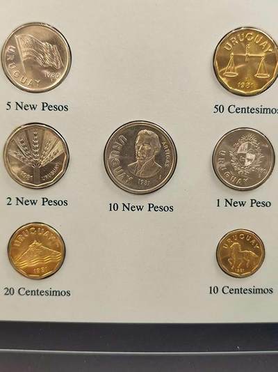 G&W世界散币，银币处理专场（第42场） - 富兰克林-乌拉圭7枚套