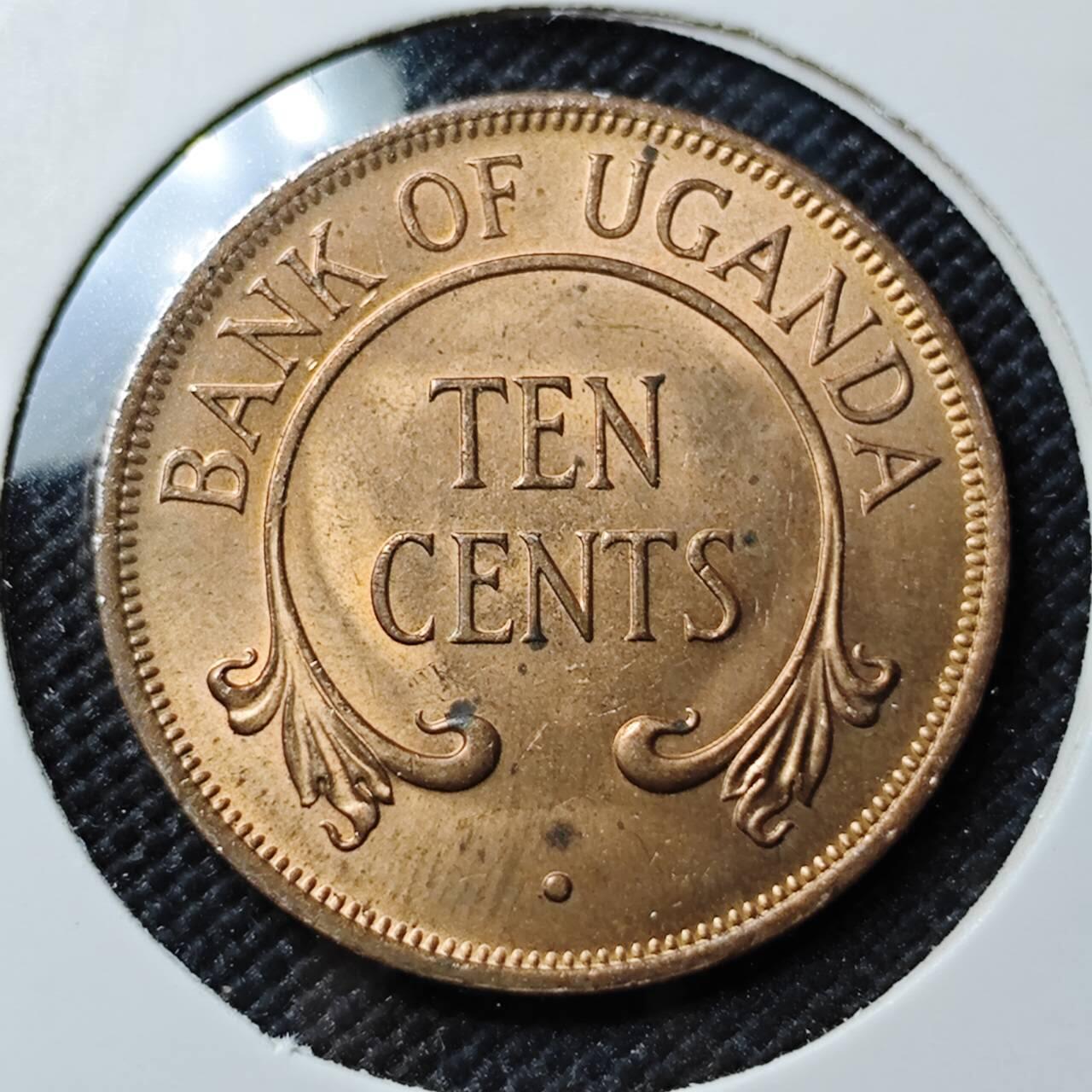 KK钱币收藏小铺  第387期  2月预留时间 周末发货  1966乌干达10分 好品