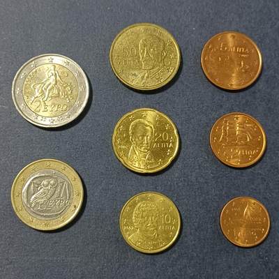 【游宝包邮场】蛇年第105期 纸钞硬币卡牌综合场[一] - 希腊🇬🇷 欧元套币