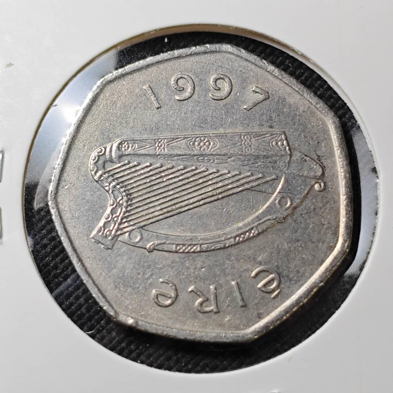 KK钱币收藏小铺  第387期  2月预留时间 周末发货  1997爱尔兰50便士