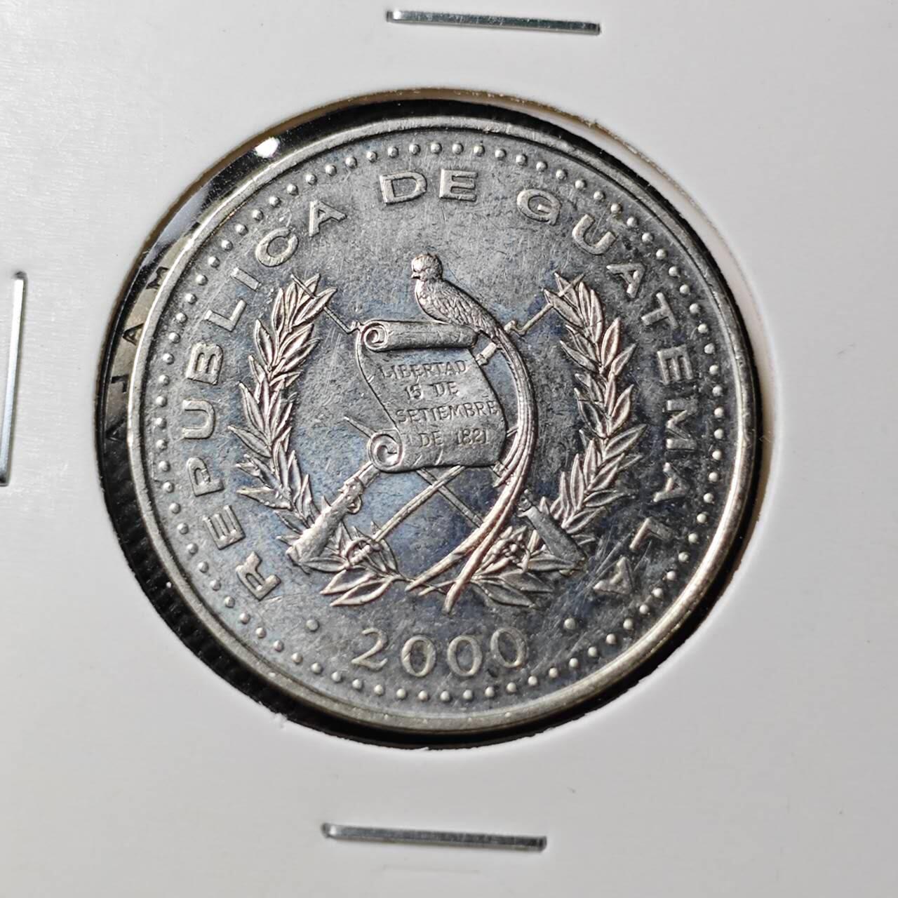 KK钱币收藏小铺  第387期  2月预留时间 周末发货  2000危地马拉25分