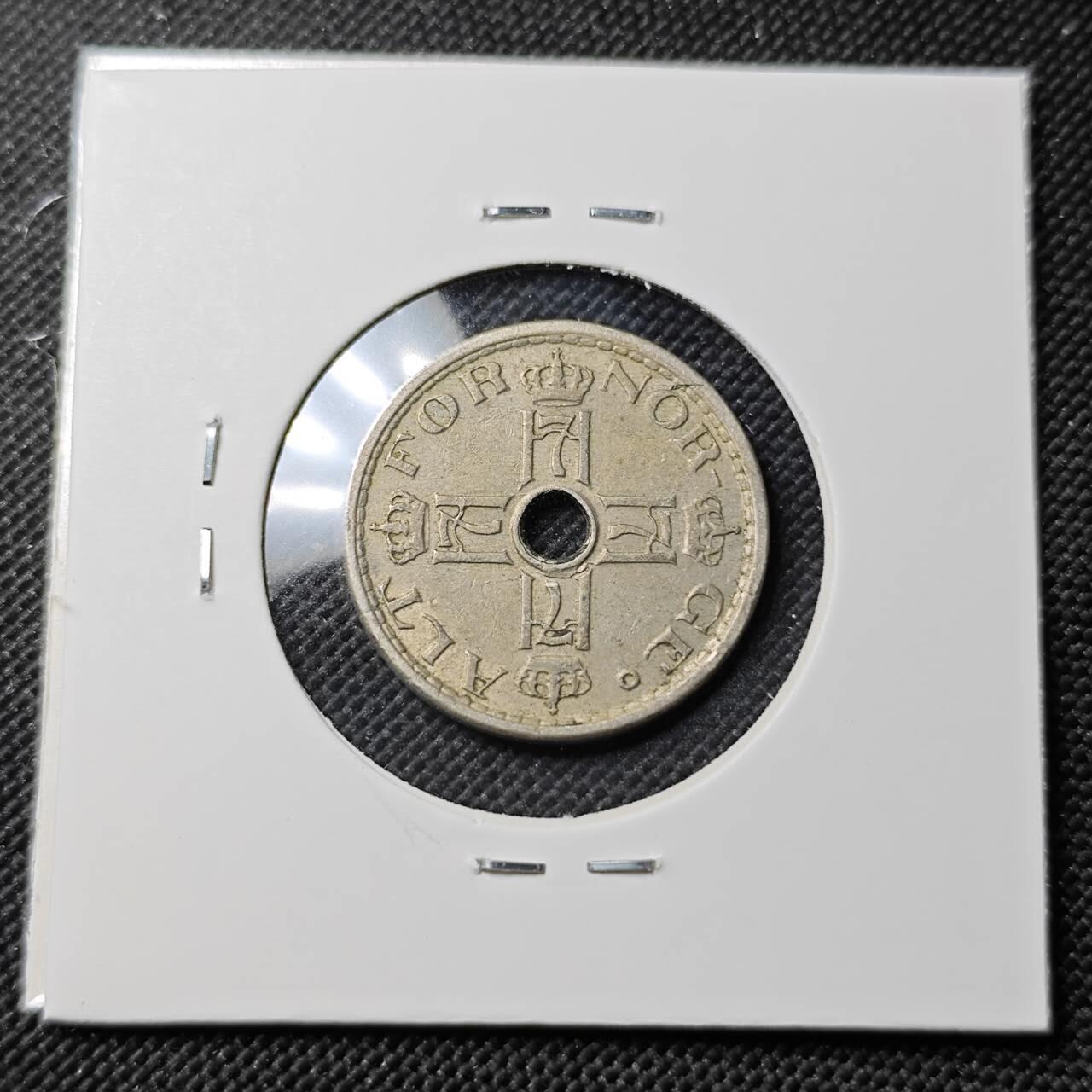 KK钱币收藏小铺  第387期  2月预留时间 周末发货  1948挪威50欧尔镍币