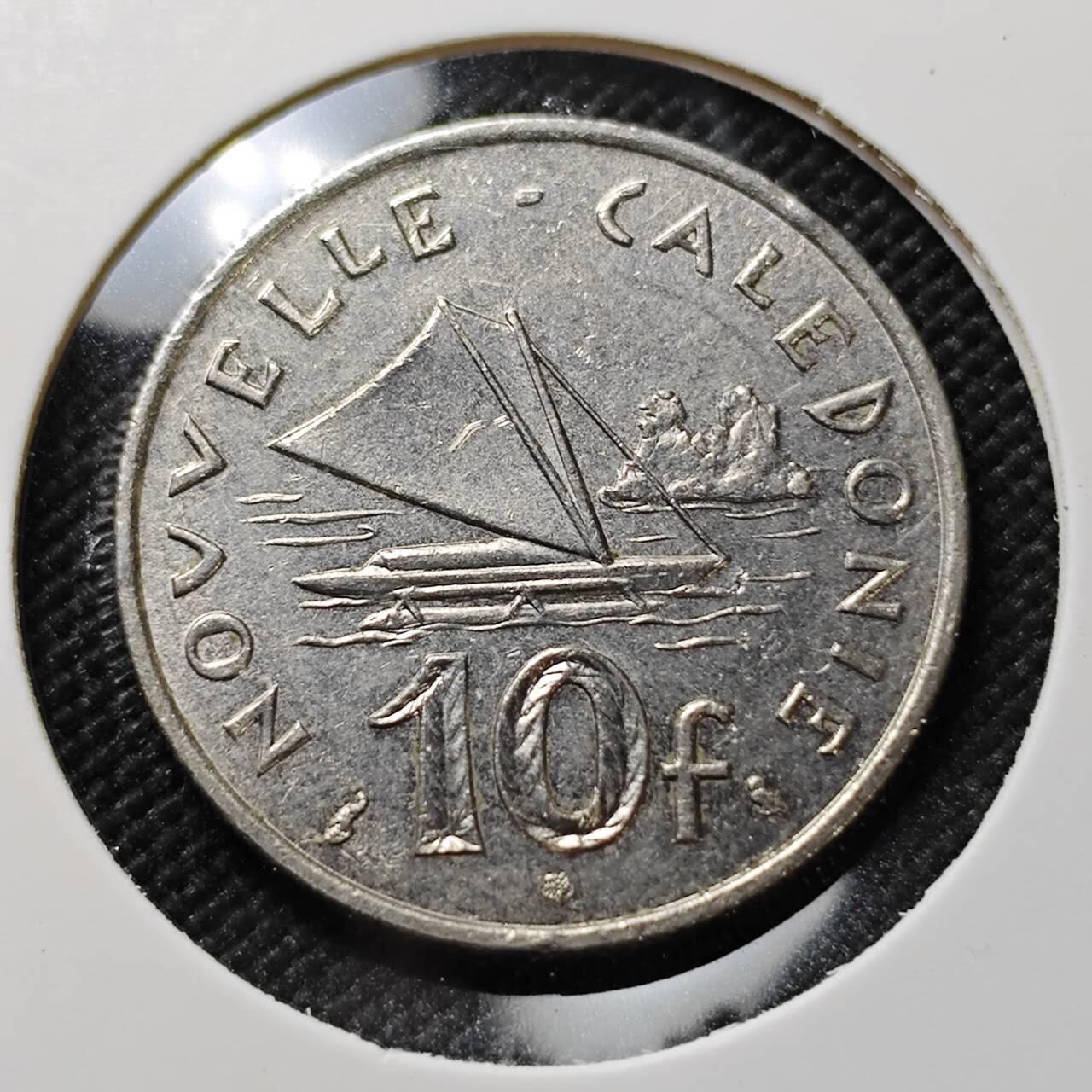 KK钱币收藏小铺  第387期  2月预留时间 周末发货  法属新喀里多尼亚10法郎