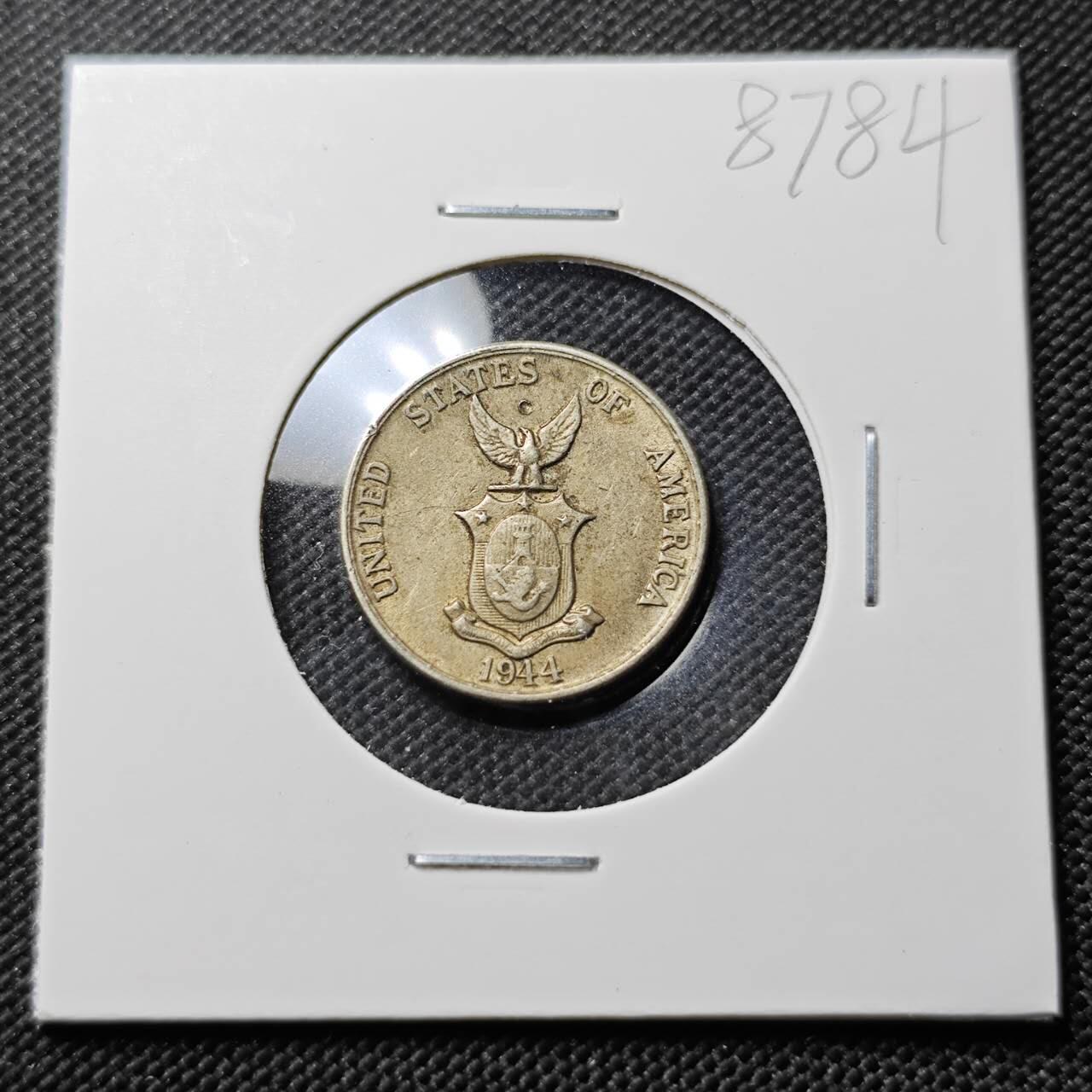 KK钱币收藏小铺  第387期  2月预留时间 周末发货  1944菲律宾5分镍币