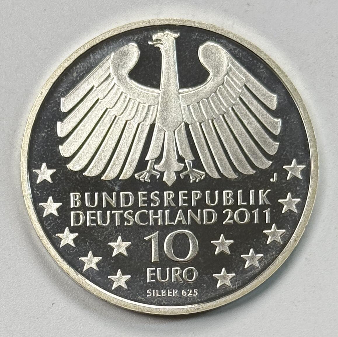 S&S Numismatic世界钱币-拍卖 第118期  德国2011年 汉堡易北河隧道百年 10欧元精制纪念银币 16克625银