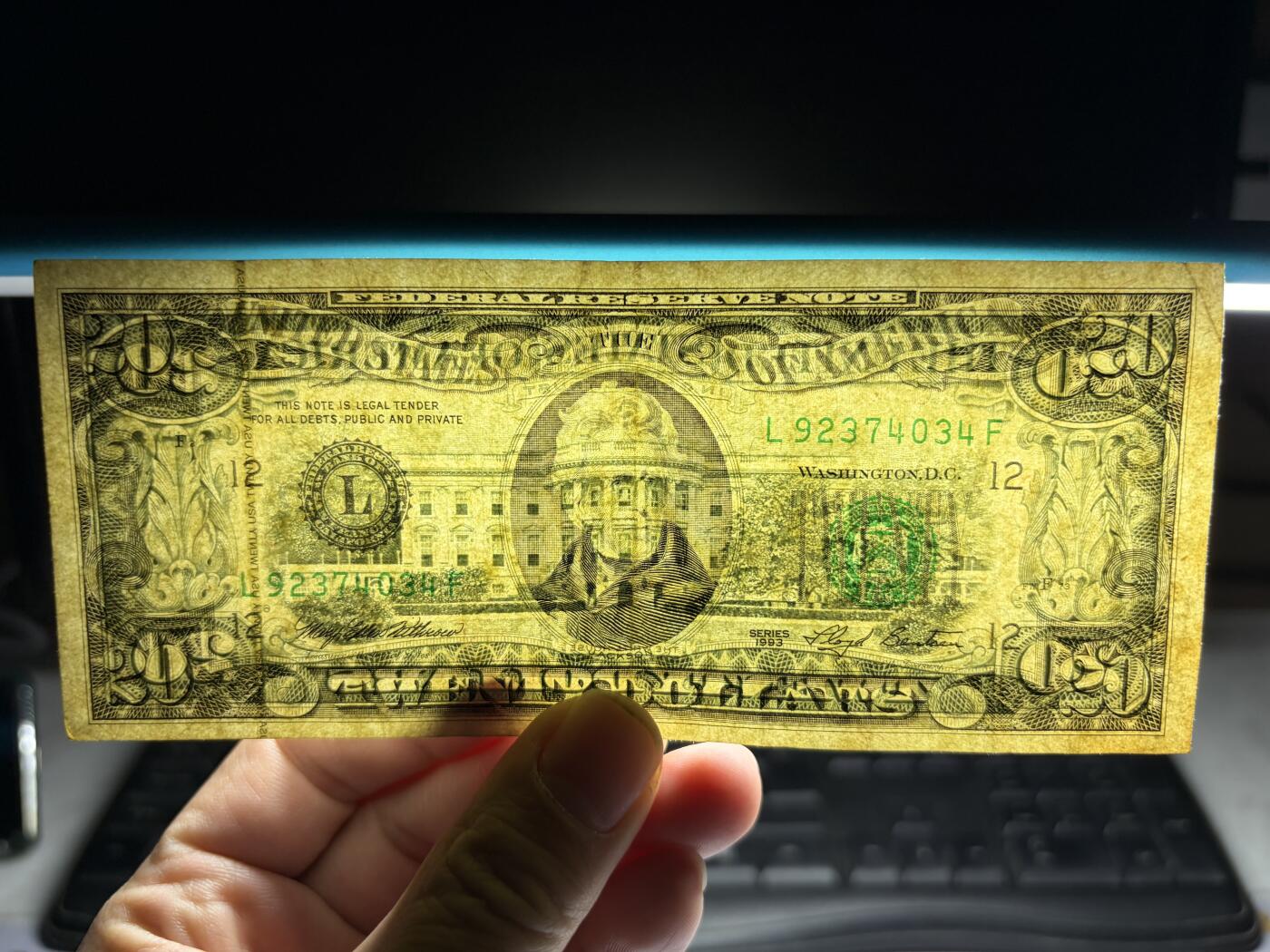 2026年集古藏今外币拍卖第一期-第3场—（总第300拍-纸币专场），本期拍完结算一次，发货时间2-3天，休息几天后继续新的一期拍卖。 1993年美国20美元