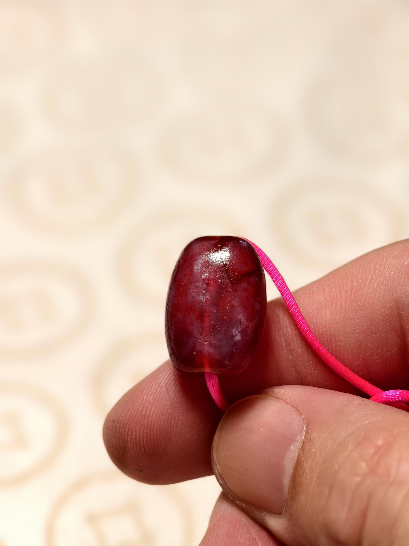 抚柳草堂-第六期章牌钱币 奖章勋章限时免佣 满百包邮 放漏专场 公元十五世纪 玛瑙珠 闻德评级尺寸见标签