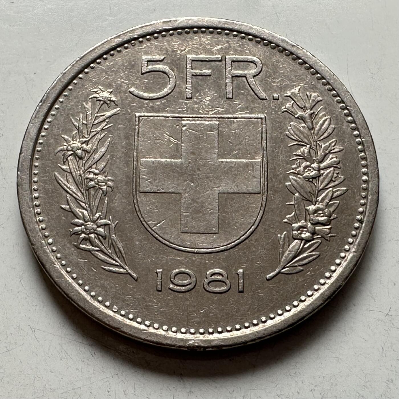 🌹外币初藏🌹🐯2026年第4场  每周二四六晚8️⃣点 接代拍 瑞士1981年5法郎