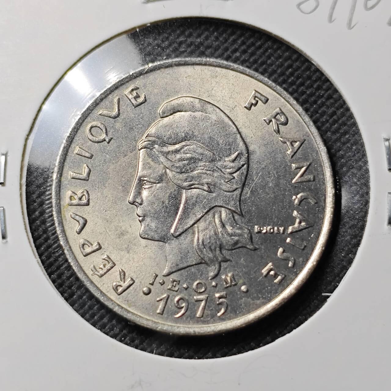 KK钱币收藏小铺  第387期  2月预留时间 周末发货  法属波利尼西亚20法郎 好品