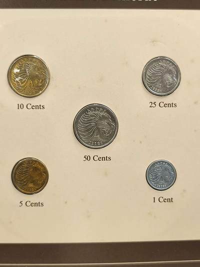 G&W世界散币，银币处理专场（第42场） - 富兰克林-埃塞俄比亚5枚套