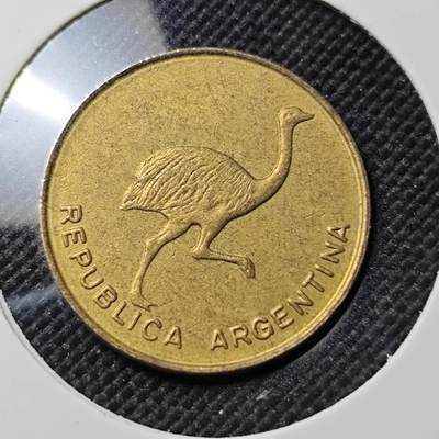 KK钱币收藏小铺  第387期  2月预留时间 周末发货 -  阿根廷1分铜币 鸵鸟