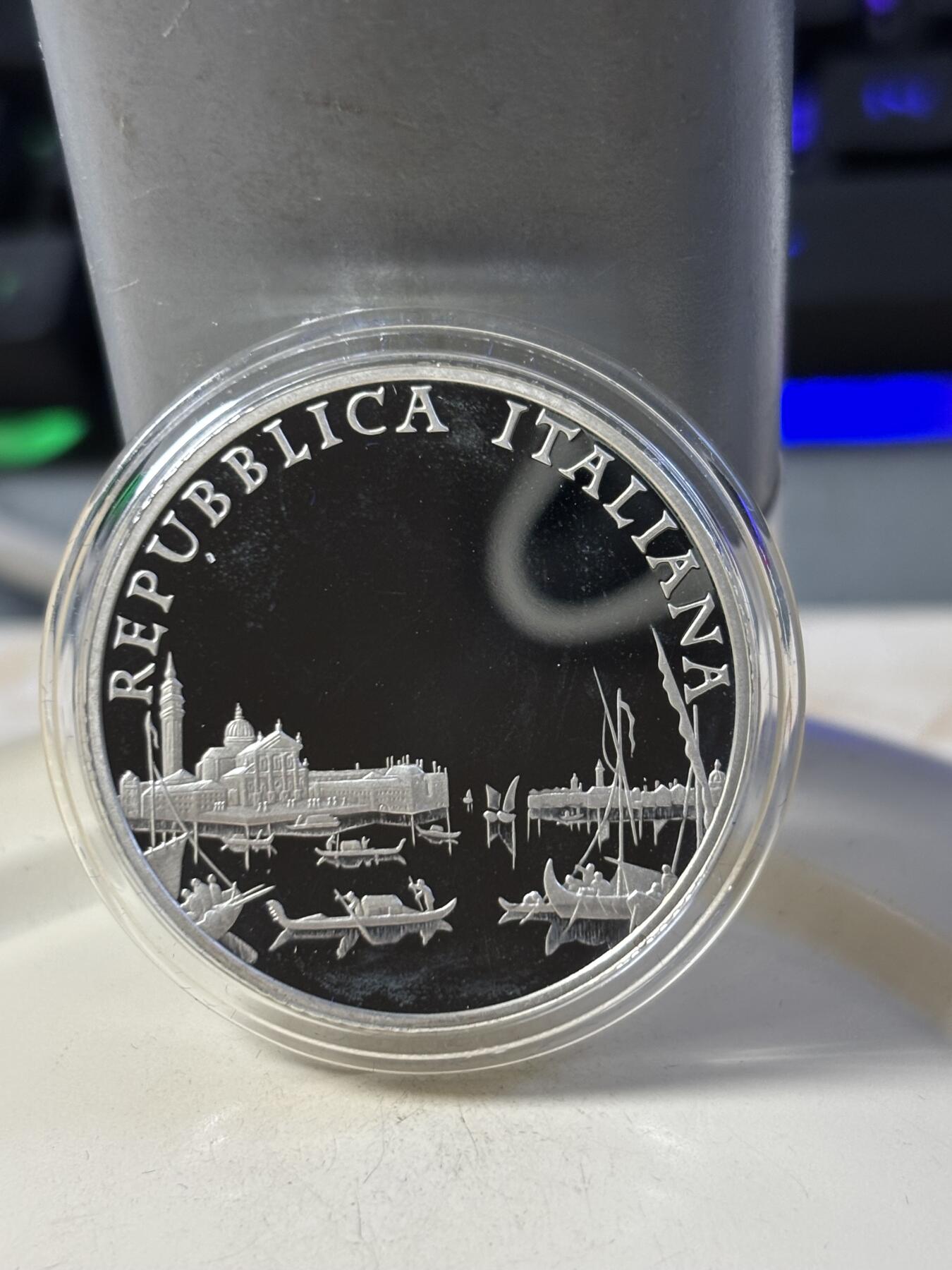 第187期拍卖 意大利2012年印象派画家瓜尔迪诞辰300周年银币，925银，发行7000枚，22克