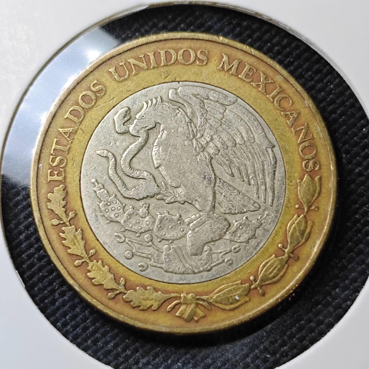 KK钱币收藏小铺  第387期  2月预留时间 周末发货  墨西哥10比索双色币