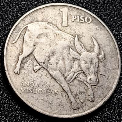 泉币菌-第167场- 精品福利场 - 公牛 菲律宾1比索硬币 直径29MM
