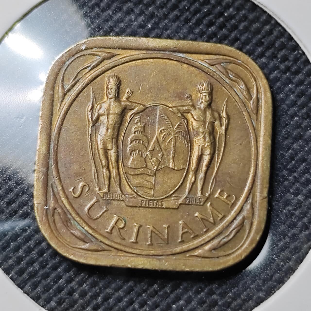 KK钱币收藏小铺  第387期  2月预留时间 周末发货  1972苏里南5分