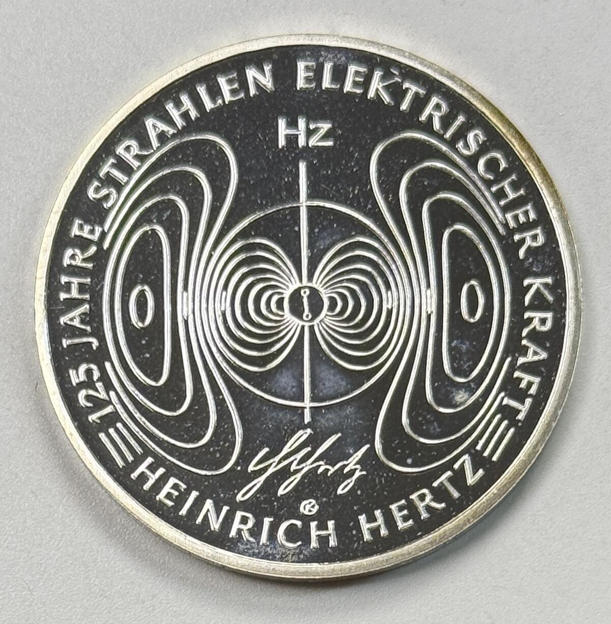 S&S Numismatic世界钱币-拍卖 第118期  德国2013年 电磁辐射发现125周年 10欧元精制纪念银币 16克625银