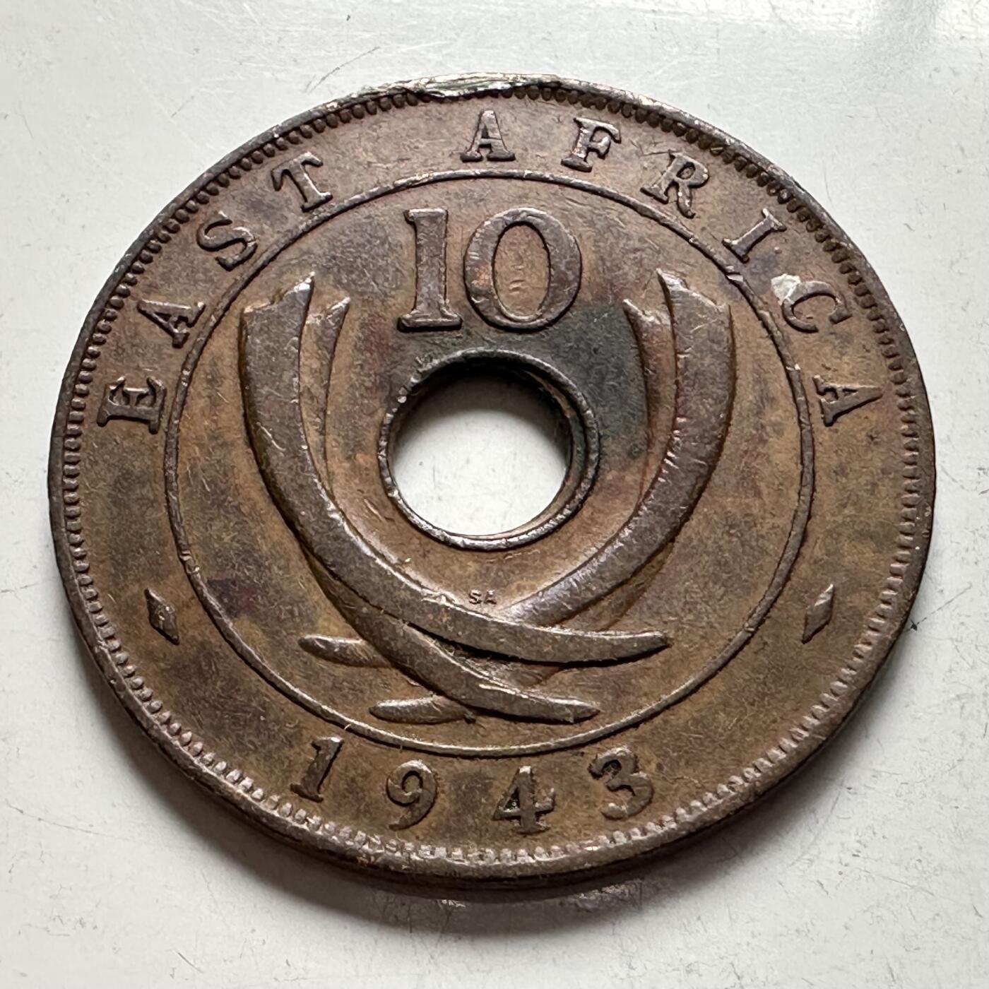 🌹外币初藏🌹🐯2026年第4场  每周二四六晚8️⃣点 接代拍 英属东非1943年10分