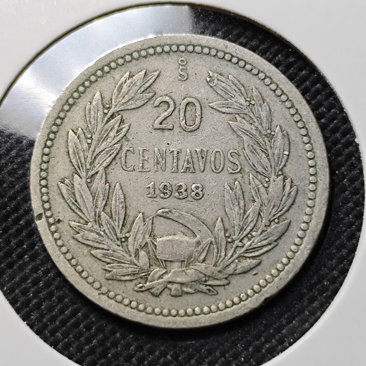 KK钱币收藏小铺  第387期  2月预留时间 周末发货  智利20分