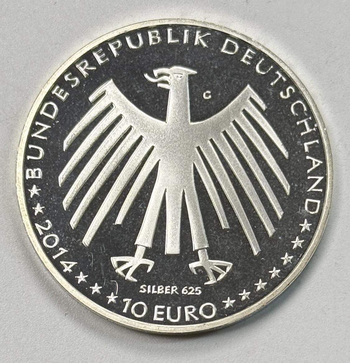 S&S Numismatic世界钱币-拍卖 第118期  德国2014年 格林童话故事200年-汉塞尔和格蕾特 10欧元精制纪念银币 16克625银