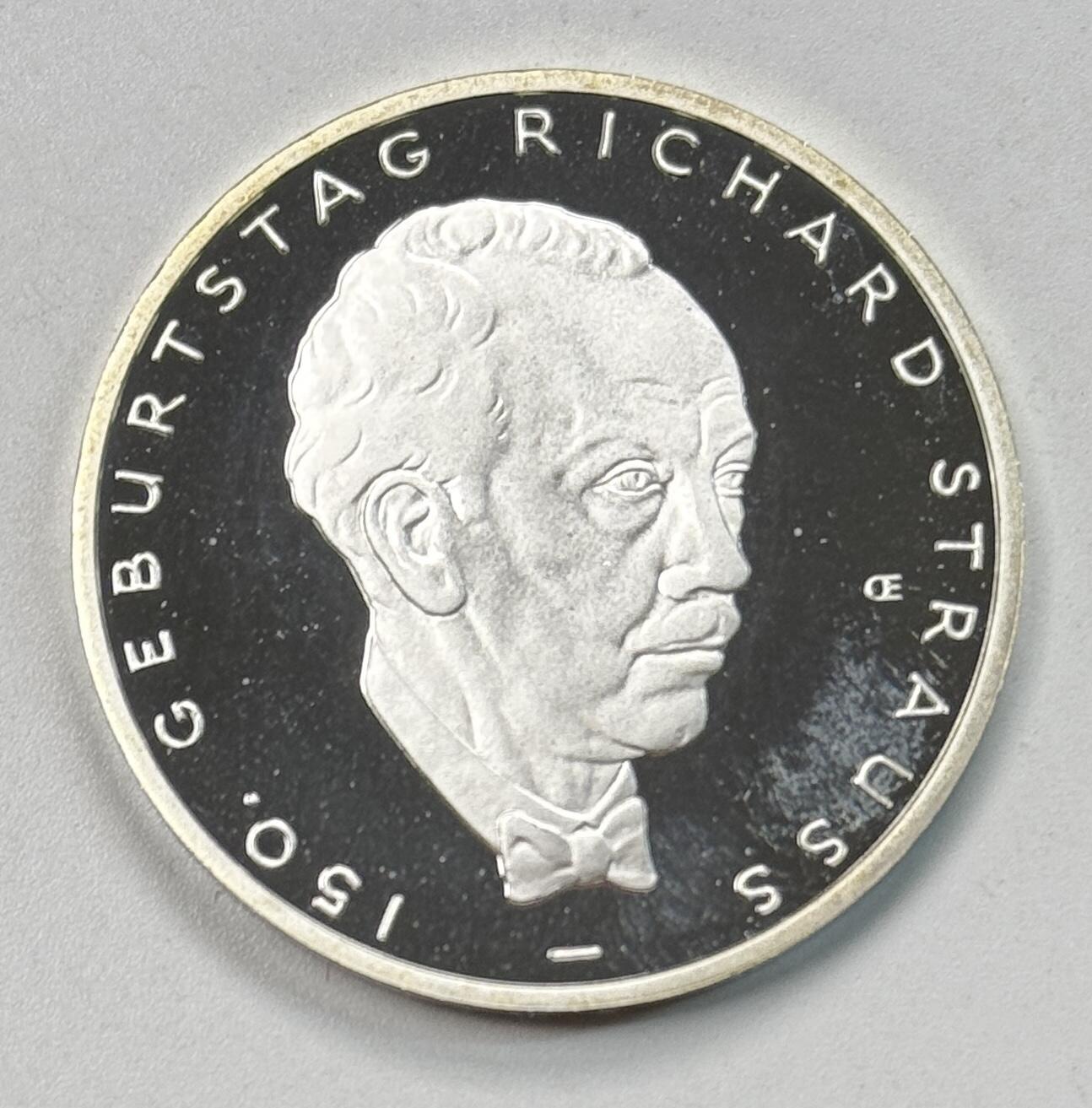 S&S Numismatic世界钱币-拍卖 第118期  德国2014年 理查德·施特劳斯诞辰150周年 10欧元精制纪念银币 16克625银