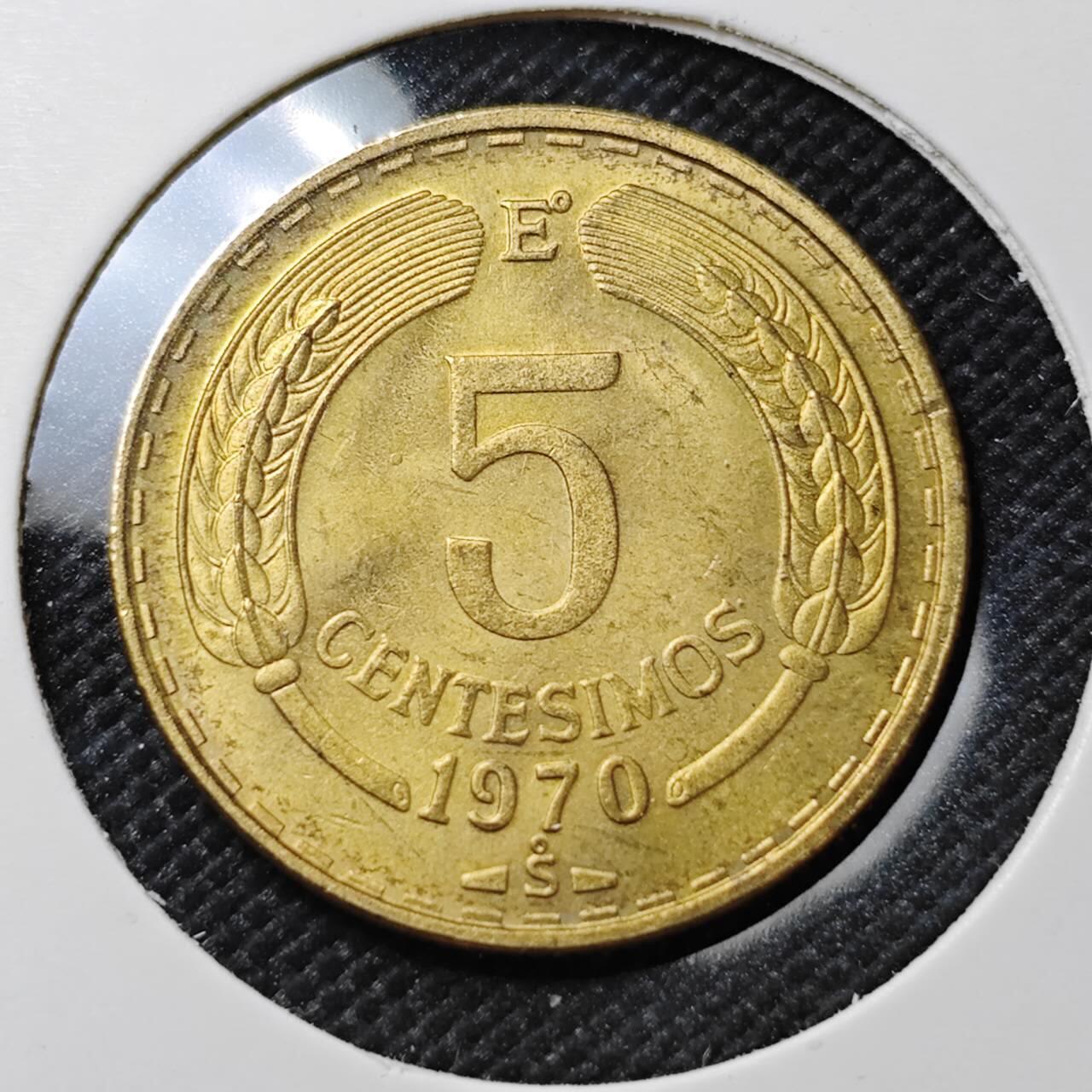 KK钱币收藏小铺  第387期  2月预留时间 周末发货  智利5分飞鹰