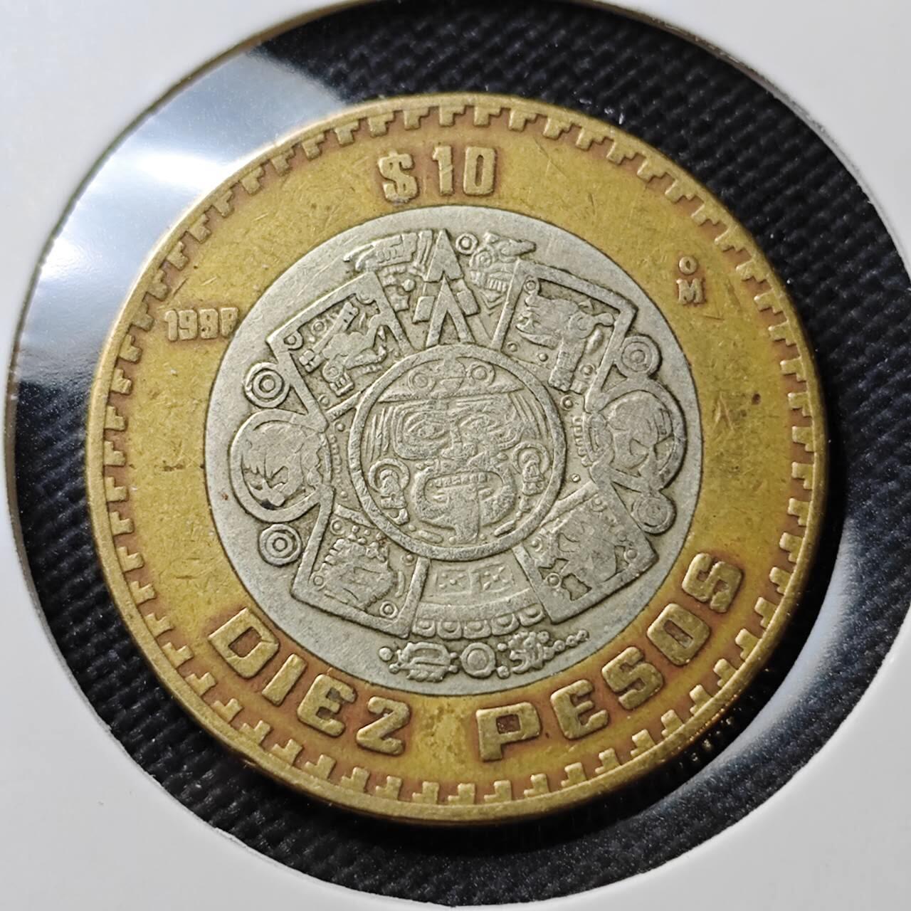 KK钱币收藏小铺  第387期  2月预留时间 周末发货  墨西哥10比索双色币