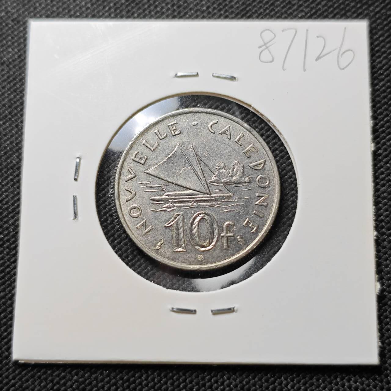 KK钱币收藏小铺  第387期  2月预留时间 周末发货  法属新喀里多尼亚10法郎