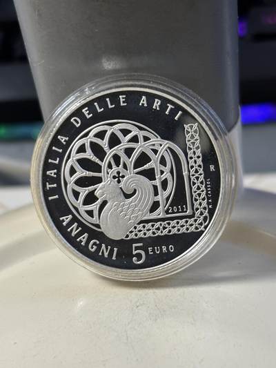 第187期拍卖 - 意大利2011年艺术意大利系列阿纳尼精制纪念银币，925银，18克，发行7000枚，有氧化
